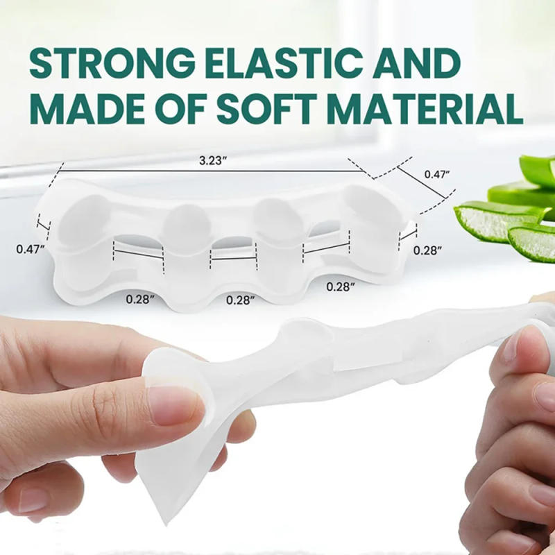 Description Picture 4 of item1 Pair Silicone Toe Separator Bunion Corrector Hammer Toe Corrector Soft Silicone Material for Toe Separation Foot Care Tool