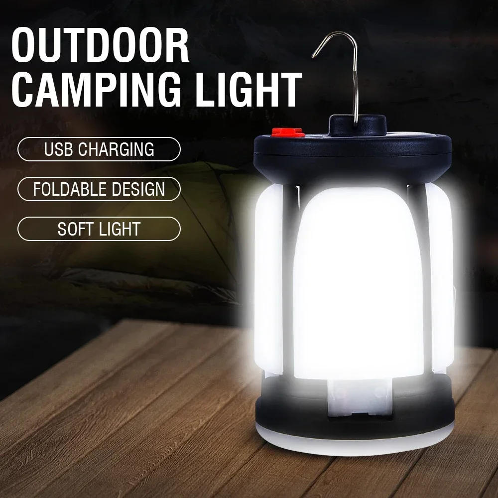 Description Picture 2 of itemPortable LED Camping Lantern Rechargeable Multifunctional Folding Hanging Tent Light Outdoor Emergency Mobile Power Supply