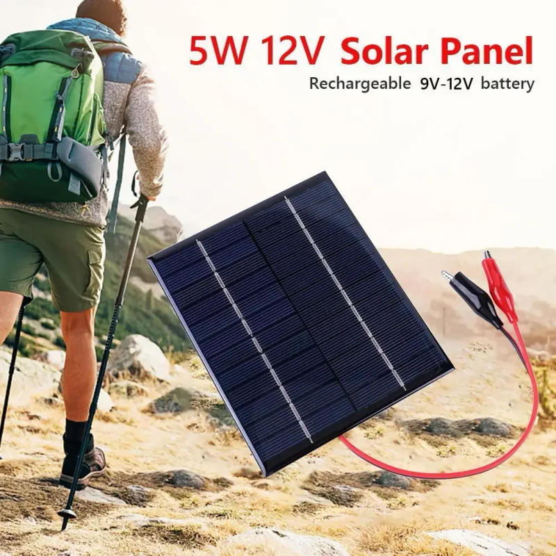 Description Picture 5 of itemWaterproof Solar Panel 10W 5V/12V Outdoor DIY Solar Cells Charger Polysilicon Epoxy Solar Panels for 9-12V Battery Charging Tool