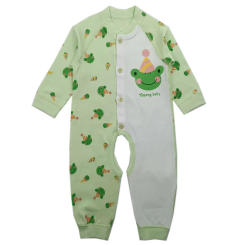 RomperDew Boys and Girls Animal Crawling Clothes Infant Children Long-sleeved Open Gear One-piece Pajamas Baby Cotton Pajamas