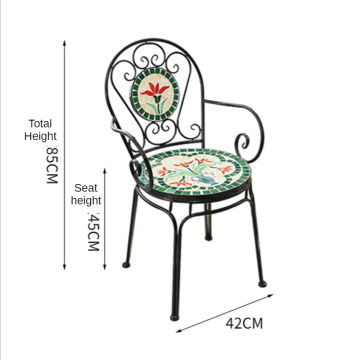 Garden Furniture 60cm American Rural Iron Art Folding Retro and Terrace Courtyard Luxury Outdoor Garden Tables and Chairs