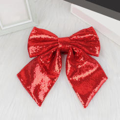 Bow Sequin Bowknot Glitter Christmas Tree Decoration Pendant Kawaii Hair For Girls Hair Headwrap Fashion Diy Accessory