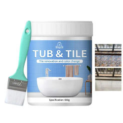 Tile Paint Tub and Tile Refinishing Kit with Tools Tub Refinishing Kit White Bathtub Paint Water Based &Low Odor