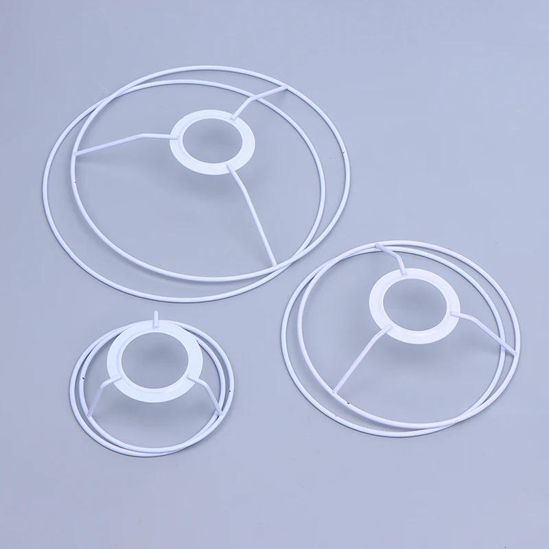 Description Picture 3 of item1Set Cylinder Vintage Lampshade Lamp Iron Lamp Frame Shade Accessories For E27 Lamp Socket Chandelier