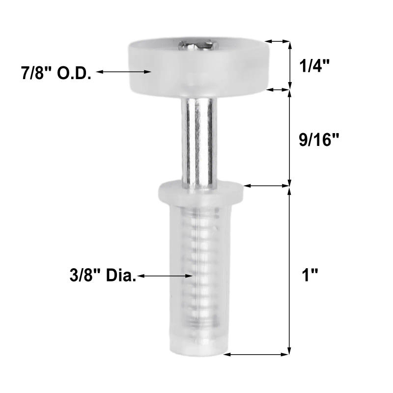 Description Picture 6 of item4PCS Top Guide Wheel Pivot Hinge Plastic Repair Parts Rust-resistant White Hardware Bifold Cabinet Door Closets