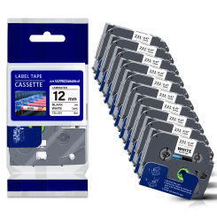 10PK 6/9/12mm Label Tape Compatible Brother TZe Tape tze231 tze131 tze631 tze221 for Brother P Touch Label Printer PTH110 PTD450