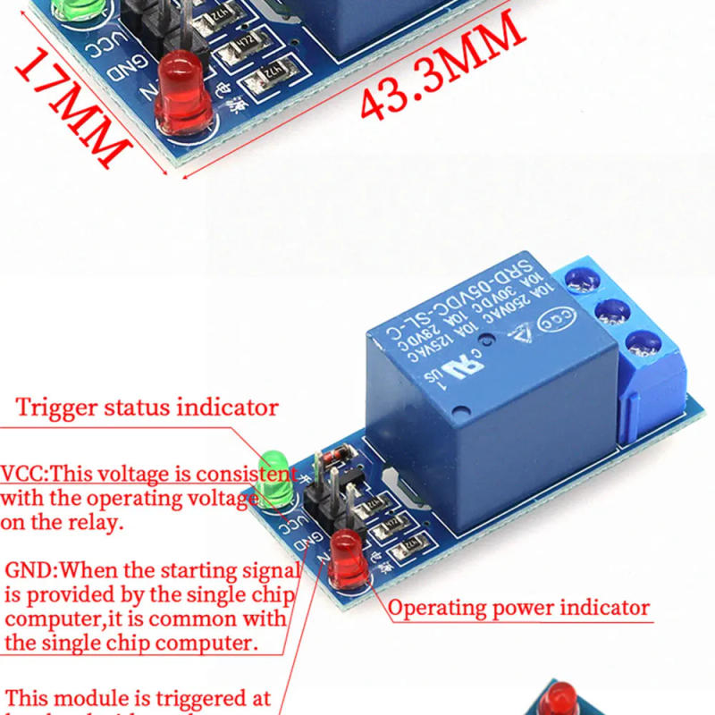 Description Picture 4 of item5v 12v 1 2 4 6 8 Channel Relay Module with optocoupler Relay Output 1 2 4 6 8 Way relay Module For Arduino In stock