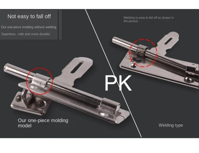 Description Picture 6 of item4/6/8Inch Stainless Steel Gate Safety Door Bolt Slide Bolt Lock Gate for Gates Fences Garage Shed Doors Hardware