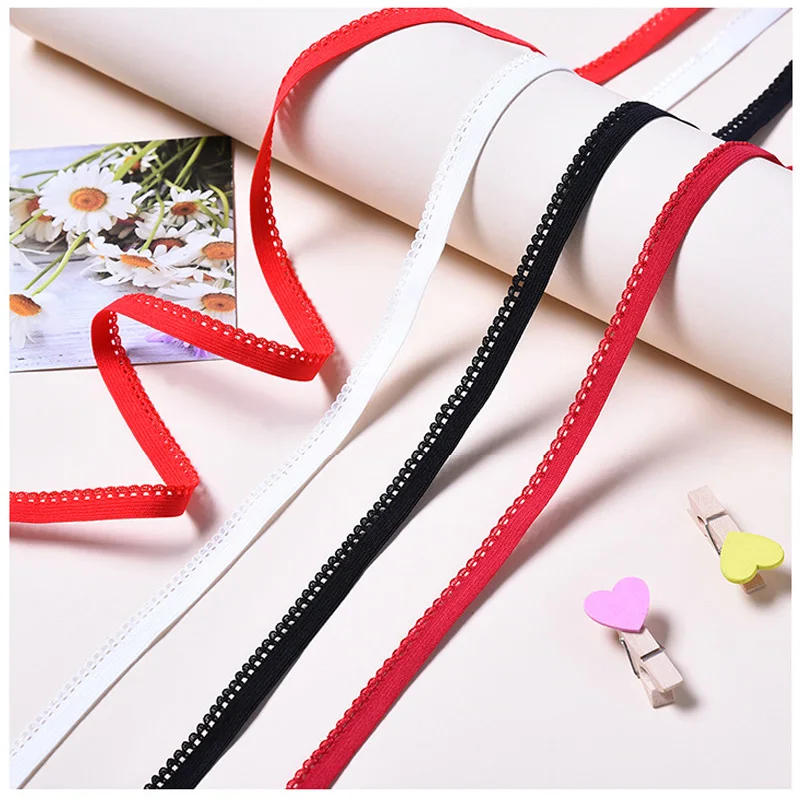 Description Picture 3 of item10 Yards 10mm Width Elastic Band for Underwear Bra Pants High Quality Rubber Band DIY Handmade Garment Sewing Accessiories