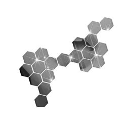 1 Set 3D Hexagon Mirror Wall Stickers DIY Wall Mirrors Sticker Removable Self Adhesive Decal DIY Home Decoration Art Mirror