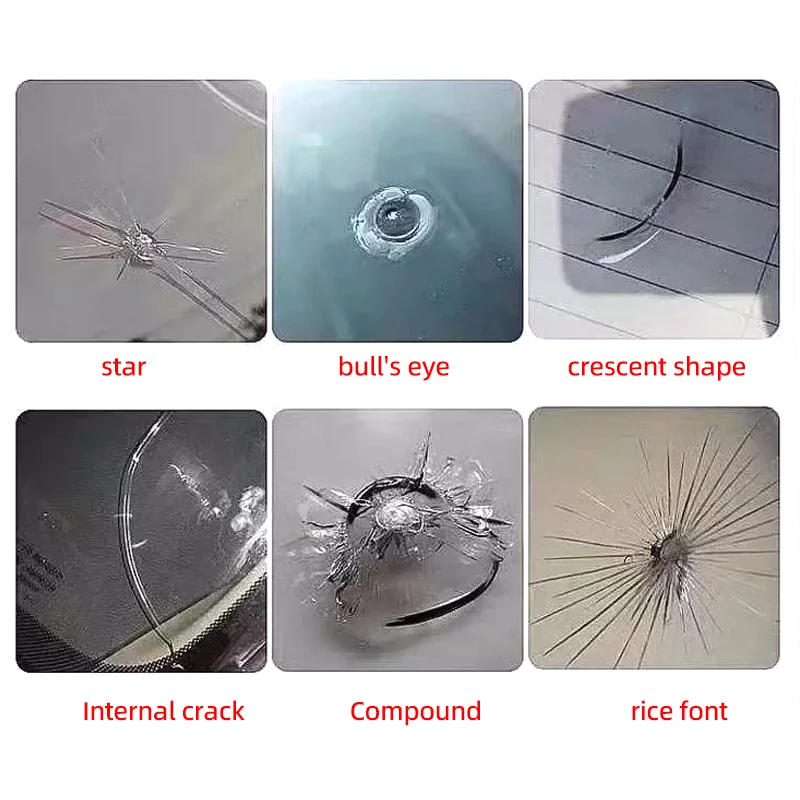 Description Picture 6 of itemNew Glass Repair Fluid Front Windshield Scratches Repair Windshield Cracks Non-trace Adhesive Reduction