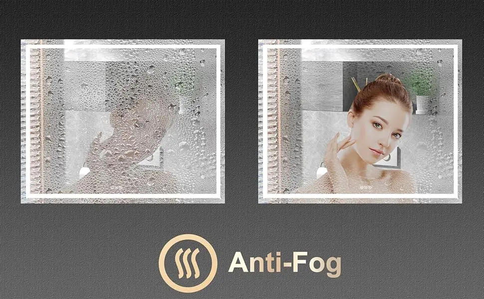 Description Picture 5 of itemLED lighting bathroom mirror 32x24 vanity mirror with light, anti fog, intelligent dimmable 3 colors, vanity mirror