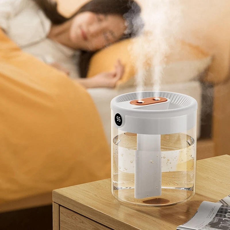 Description Picture 6 of itemH2O Air Humidifier 2L Capacity Double Nozzle With LCD Humidity Display Essential Oil Diffuser Portable USB Easy To Use