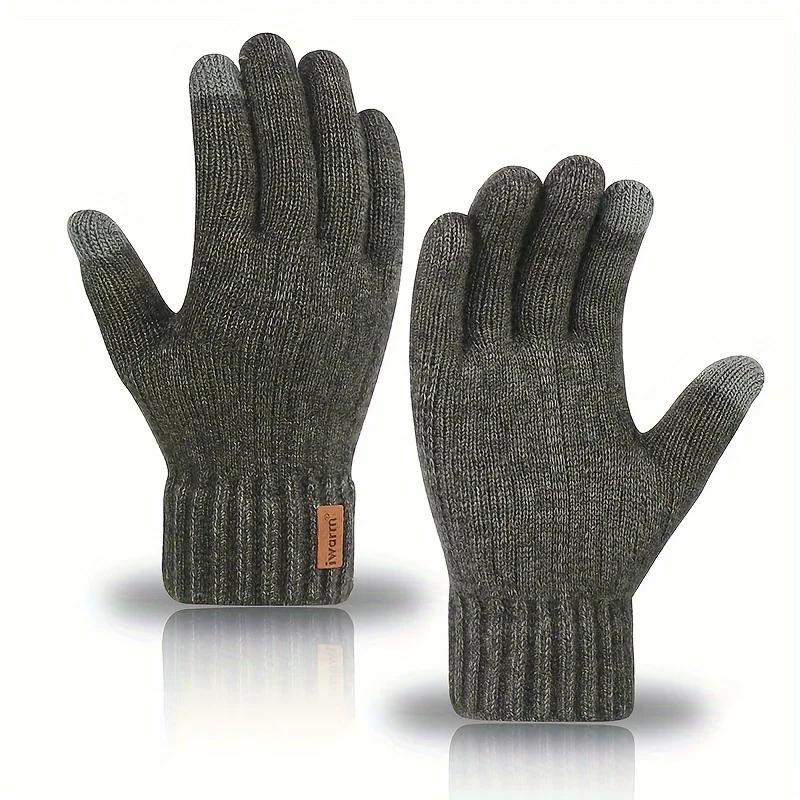 Description Picture 6 of itemWinter Warm Cycling Gloves Alpaca Wool Gloves Full Finger Touchscreen Cashmere Gloves Thickening Knitted Driving Gloves