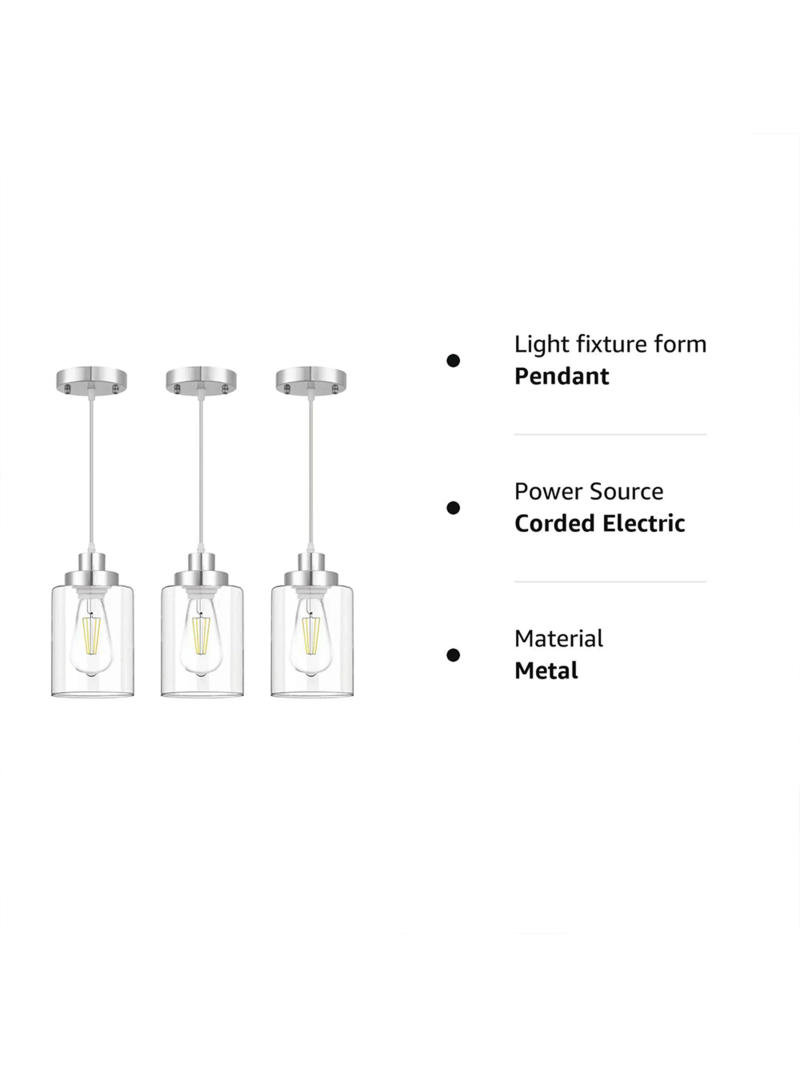 Description Picture 5 of itemLoft Glass Pendant Lights Nordic LED Hanging Lamp For Dining Room Bedroom Lamp Bar Decor Luminaire Suspension Light Fixtures