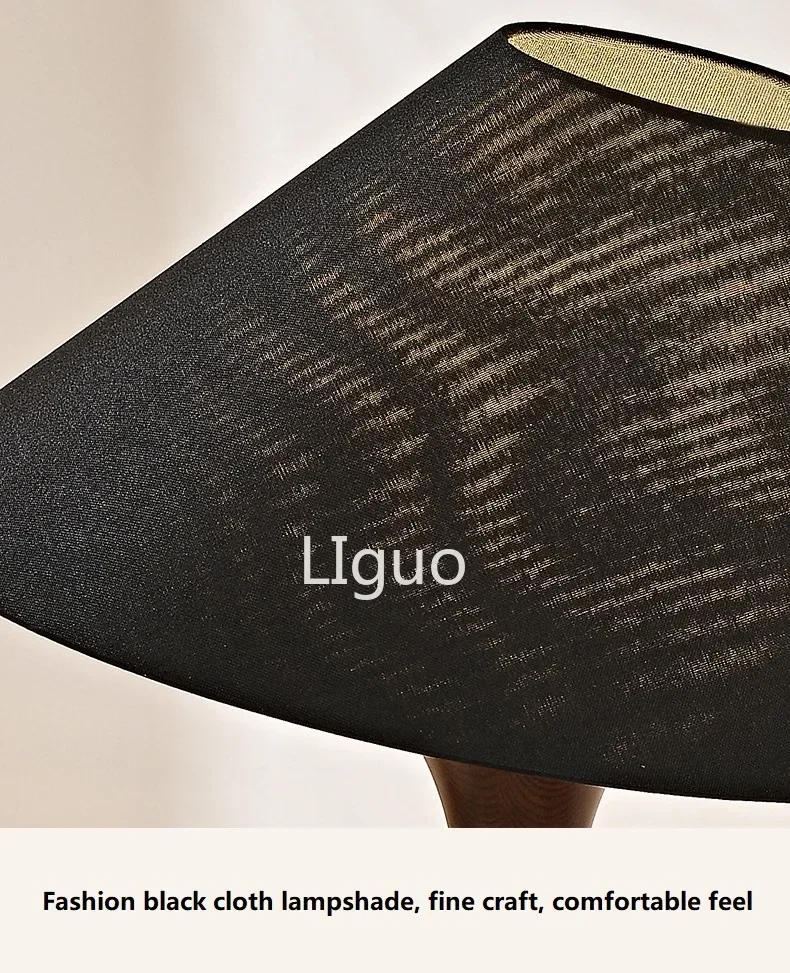 Description Picture 6 of itemFrench medieval wabi-Sabi solid wood floor lamp sofa next to bedroom study bedside American retro atmosphere vertical lamp