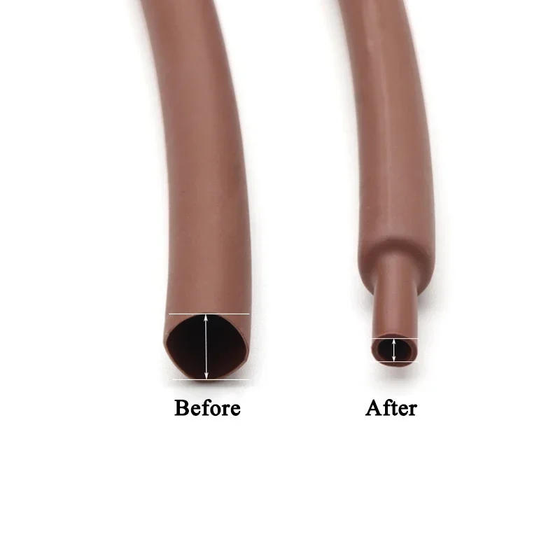 Description Picture 6 of item1~15m Brown 2:1 Heat Shrink Tube Diameter 1mm~50mm Heat-shrink Tubing Wire Repair Protector Cable Connector Insulation Sleeving