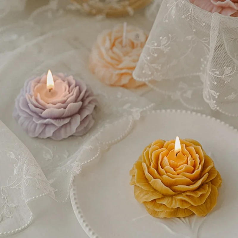 Description Picture 4 of itemLarge Peony Flower Silicone Mold Homemade Scented Candle Mold Gypsum DIY Flower Handmade Soap Mold Candle Making