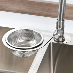 Stainless Steel Swan Sink Strainer Basket Removable Goosehead Storage Drainage Basket Goosehead Hanging Wet & Dry Drainage Racks