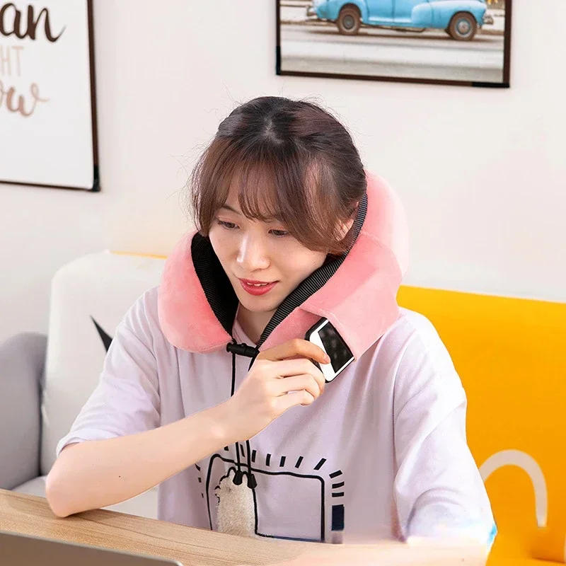 Description Picture 4 of itemU Shaped Memory Foam Neck Pillows Soft Travel Pillow Massage Neck Pillow Sleeping Airplane Pillow Cervical Healthcare Bedding