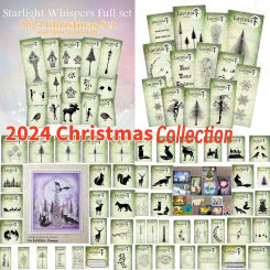 2024 Christmas Starlight Whispers Collection Stamps Stencil Scrapbook Diary Decoration Embossing Cut Die Template DIY Make Card
