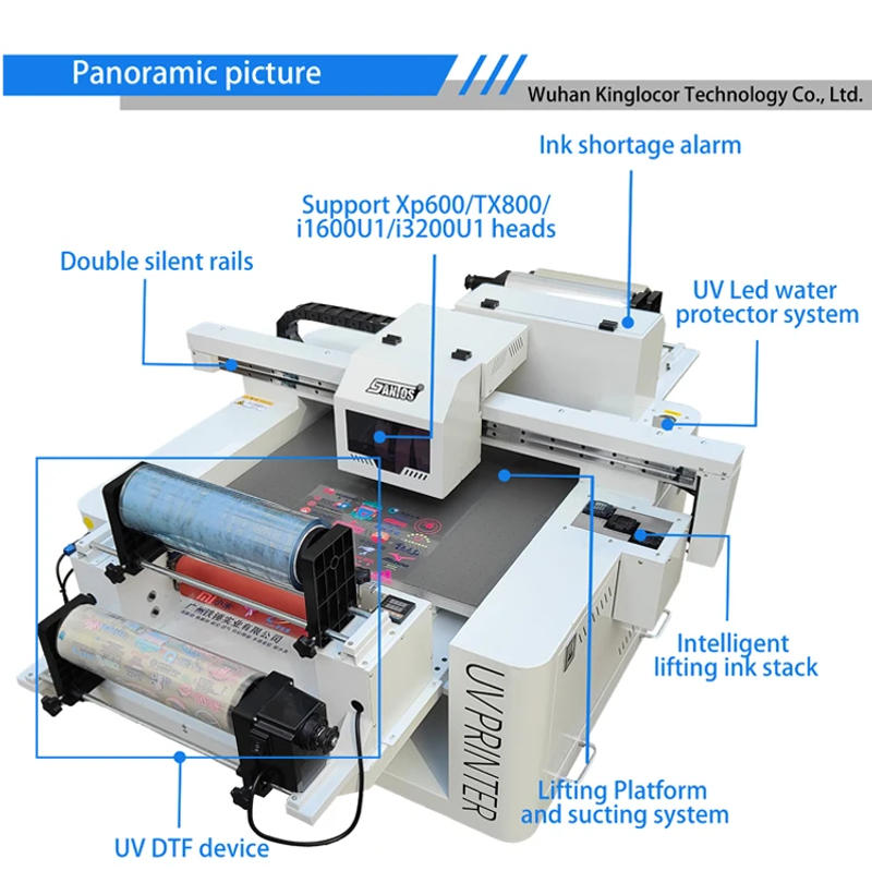 Description Picture 3 of itemCheap Desktop UV printer with UV DTF laminator 3 in 1 high-efficient printing wood metal AB film 6090 UV