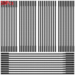 50Pcs Scroll Saw Blade for 3921 3922 3923 SK5 High Carbon Steel Woodworking Metal Cutting Saw Blade Replacement 10/15/20/24TPI