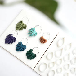 5 PCS/Set Fashion Geometric Shape Polymer Clay Cutter DIY Teardrop Earring Pendant Jewelry Cutting Mold Pottery Tools