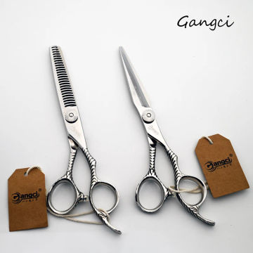 GANGCI GC-60M627M-SET Professional Hairdressing Accessories Japan SUS440C Steel Barber Scissors For BarberShop