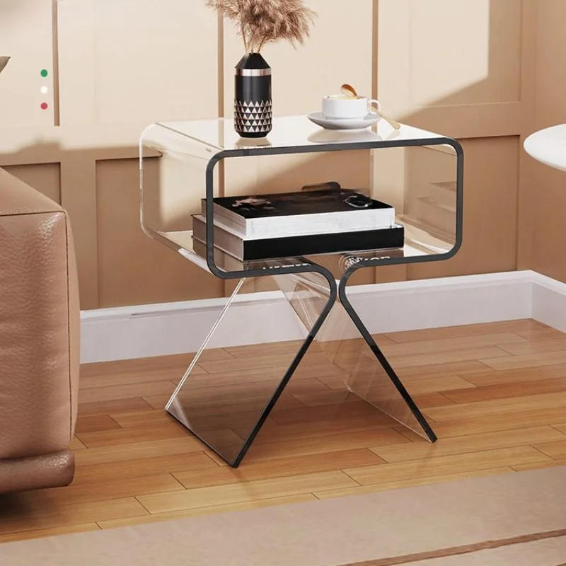 Description Picture 6 of itemModern Transparent Acrylic Bedside Table - Creative Side Table, Small Narrow End Table