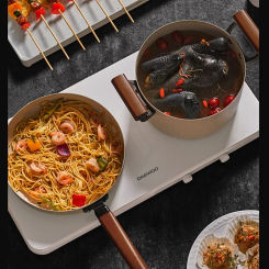 DAEWOO Induction Cooker 3400W Dual Cooker Cooktop Knob Control Fierce Fire Power Electric Cooker Independent Temperature Control