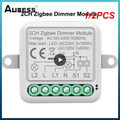 1/2PCS Remote Control Led Dimmer Switch Smart Home Tuya Voice Control 1/2 Gang Dimmer Switch Module Smart Life App