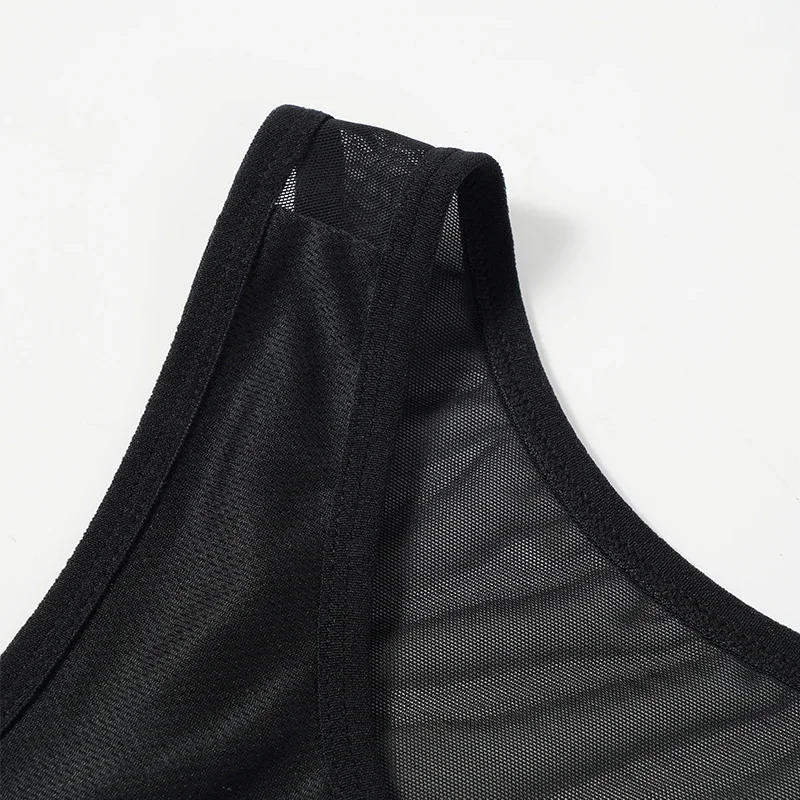 Description Picture 6 of itemWomen Breathable Chest Breast Binder Side Buckle Short Vest Tomboy Tank Tops Wireless Wrap Bandage Shaping Underwear