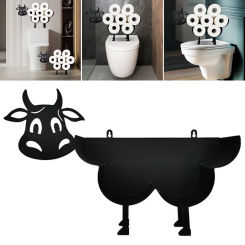 Paper Towel Storage Rack Metal Animal Shape Standing Roll Paper Organizer Anti-Corrosion for Home Bathroom Vanity Night Stands