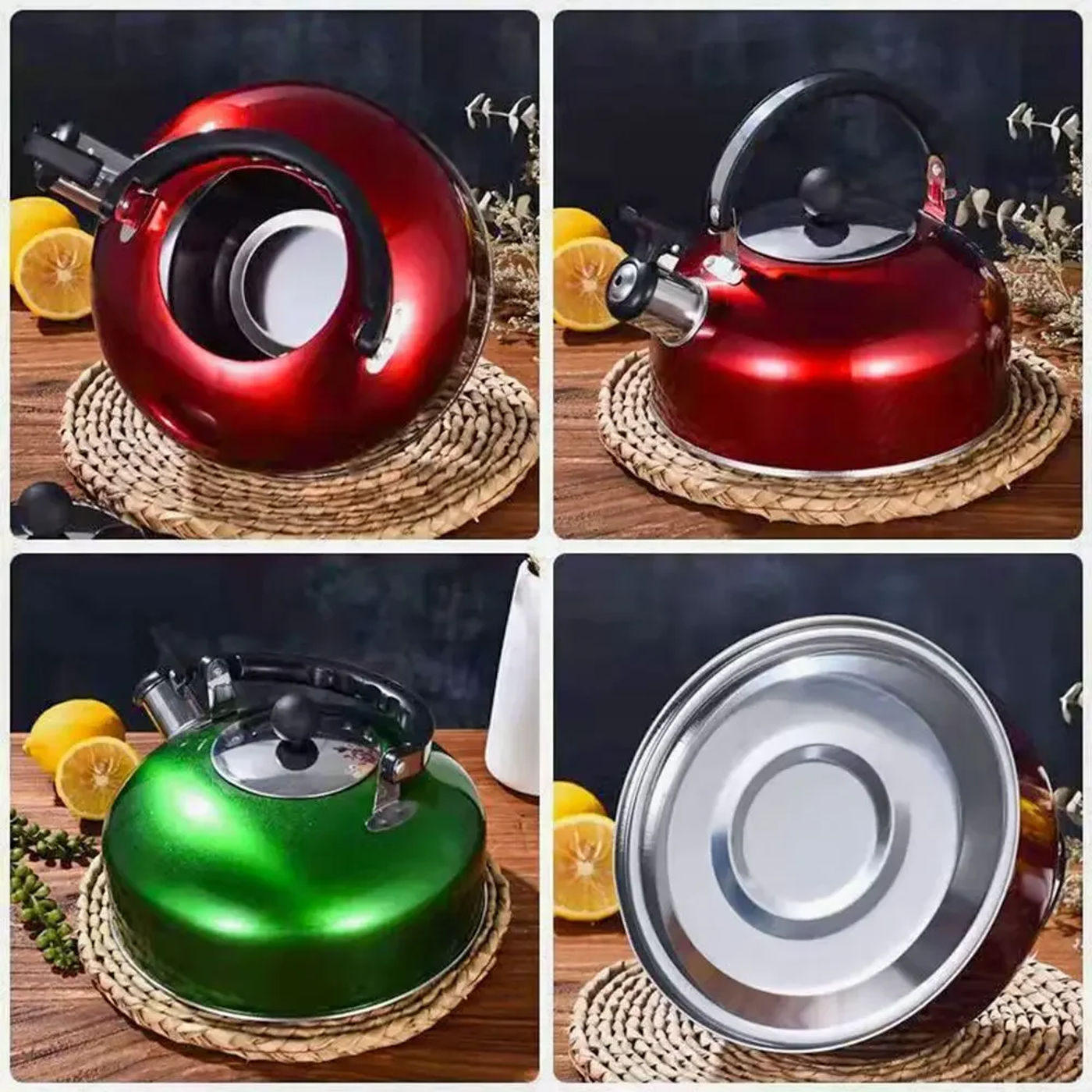 Description Picture 4 of item3L stainless steel teapot stove, gas kettle, whistle pot, teapot, hiking and cooking teapot, ergonomic handle teapot