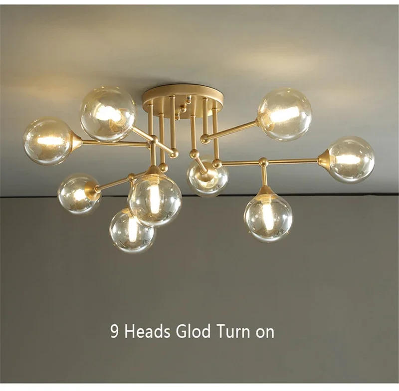 Description Picture 6 of itemNordic Spider LED Ceiling Chandelier Lighting Head Black Gold Chandelier for Bedroom Kitchen Dining Room Pendant Light Fixtures