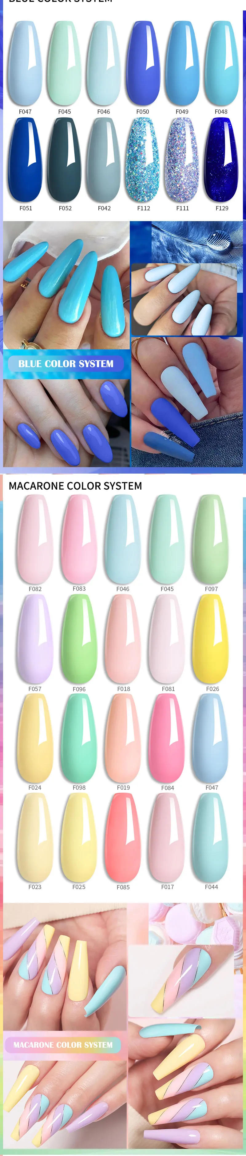 Description Picture 4 of itemLILYCUTE 7ML Colorful Gel Nail Polish 129 Colors Long Lasting For Manicure Semi Permanent Base Top Coat Nail Art UV Gel Varnish