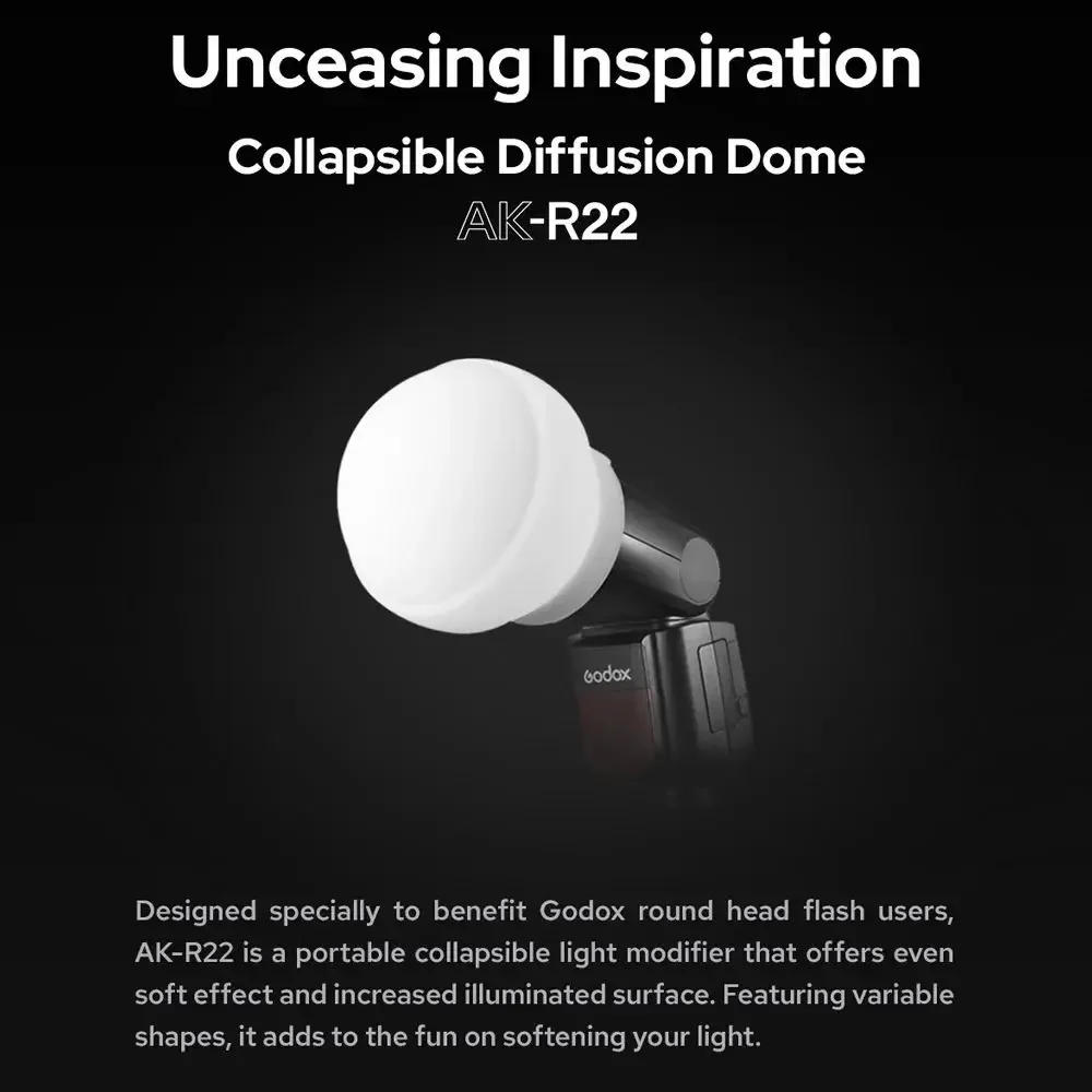 Description Picture 2 of itemGodox AK-R22 Silicone Soft Light Ball V1 AD100PRO Flash Special Soft Light Box Camera Flash Small Portable Reflector