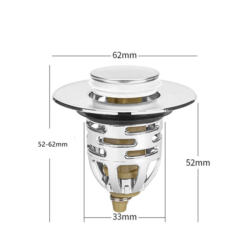 Description Picture 2 of itemBathroom Sink Plug Stopper Washbasin Universal Pressing Water Plug Drainer Filter Anti-blocking Anti-odor Basin Accessories