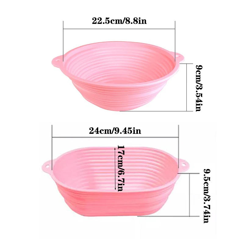 Description Picture 2 of itemToast Bread Proofing Basket Silicone Foldable Proofing Bowls For Sourdough Bread Dough Proofing Bowls For Baking Fermentation