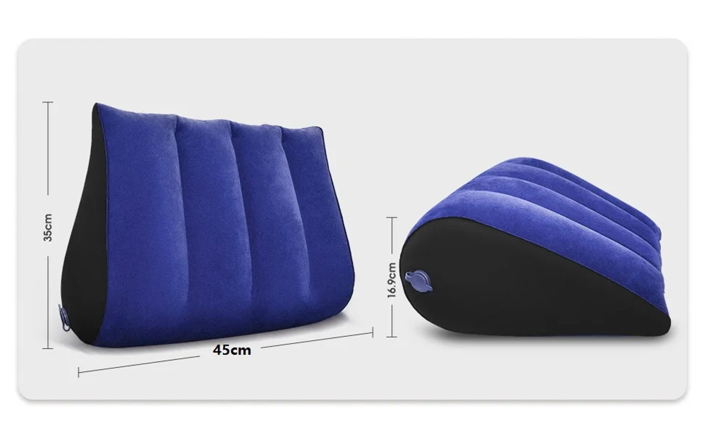 Description Picture 5 of itemInflatable Wedge Pillow For Travel Lightweight Lumbar Leg Support Pillow Yoga Posture Cushion Body Positioners Camping Pillow