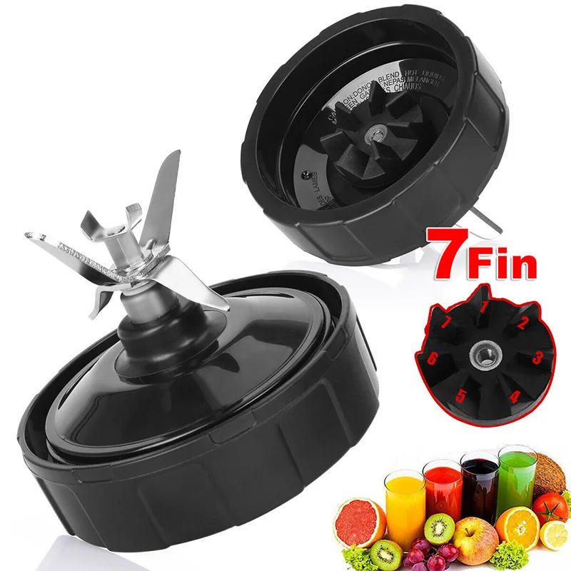 Description Picture 5 of item7 Fins Blender Blade Part Juicer Case Mixer Spare Assembly Replacement For Nutri Ninja Pro Auto-IQ  BL486 Juicer Knife Holder