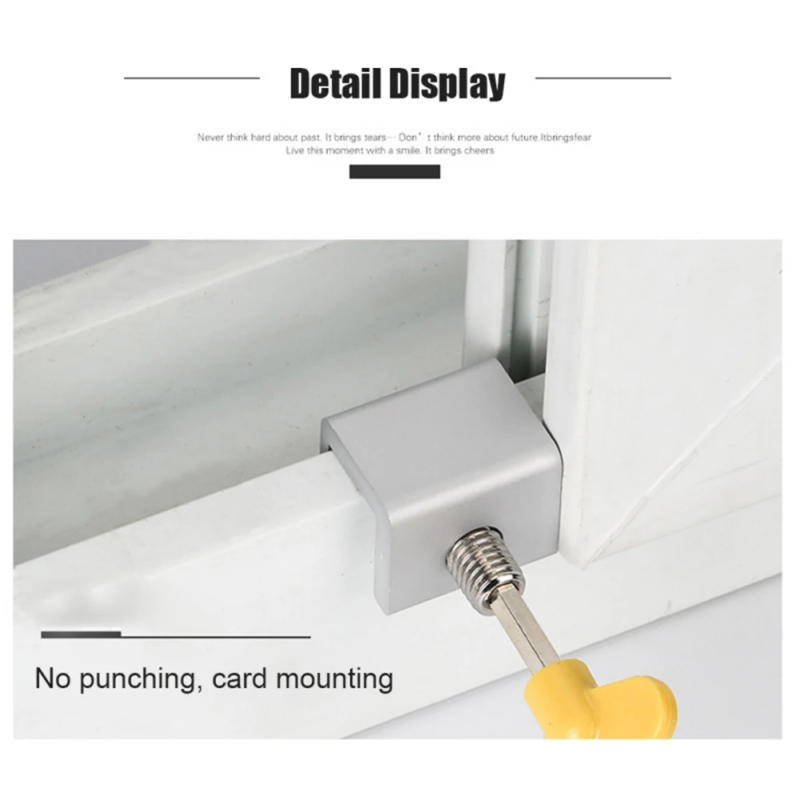 Description Picture 4 of item1-5Pcs Window Lock Security Lock Limit Sliding Door Windows Restrictor Child Safety Anti-theft Door Stopper Home Improvement