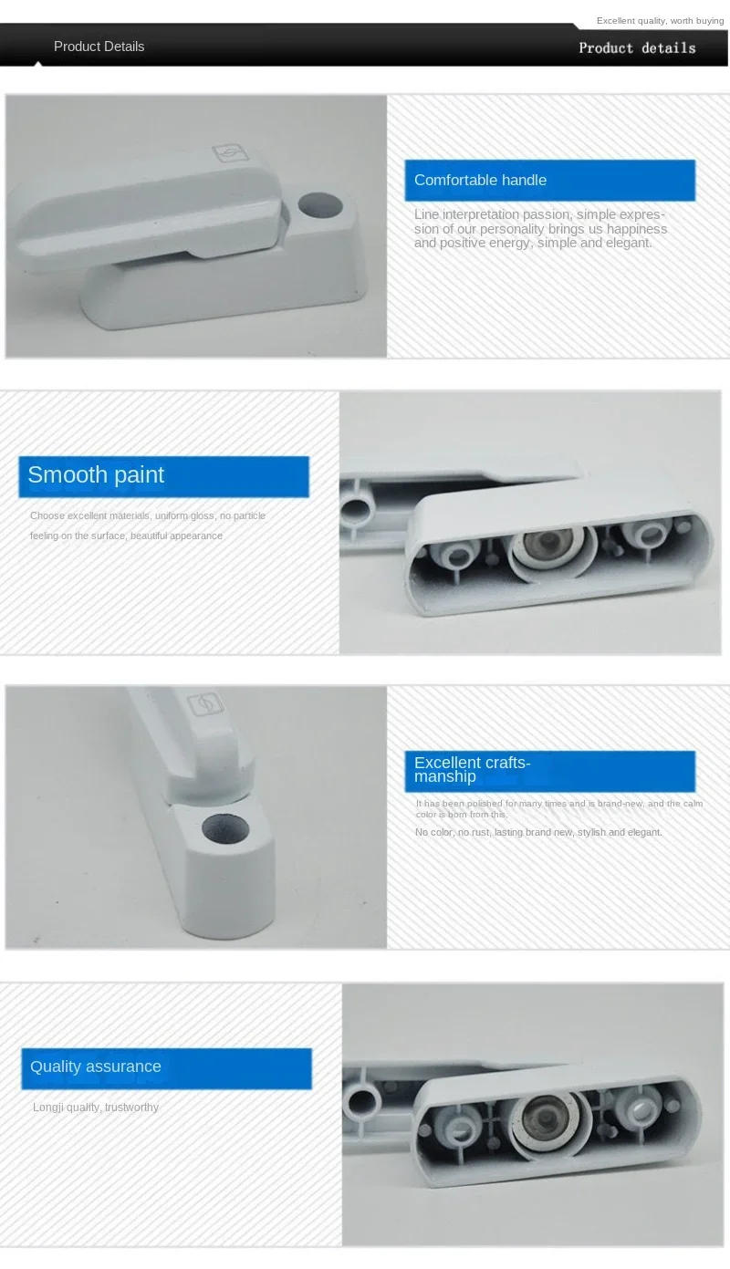 Description Picture 6 of itemPVC T Shaped Window Latch Child Safe Home Balcony Security Window Door Sash Lock Safety Lever Handle Sweep Latch