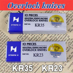 Strong H Overlock Knives KR35 KR23 Upper Knife Lower Blades Sewing Accessories for Siruba 737 747 757 Industrial Sewing Machine