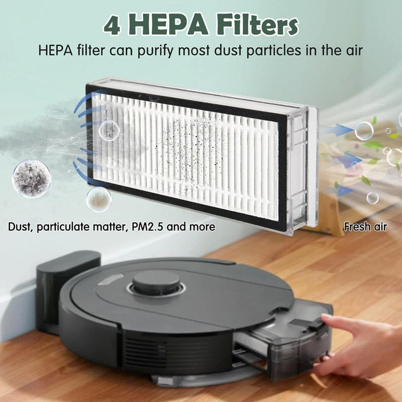 Description Picture 4 of itemAccessories Kit Replacement Compatible For Roborock Q5 Pro+ / Q8 Max+ Robot Vacuum,Main Brush,Mop Cloth Pads,Vacuum Bags