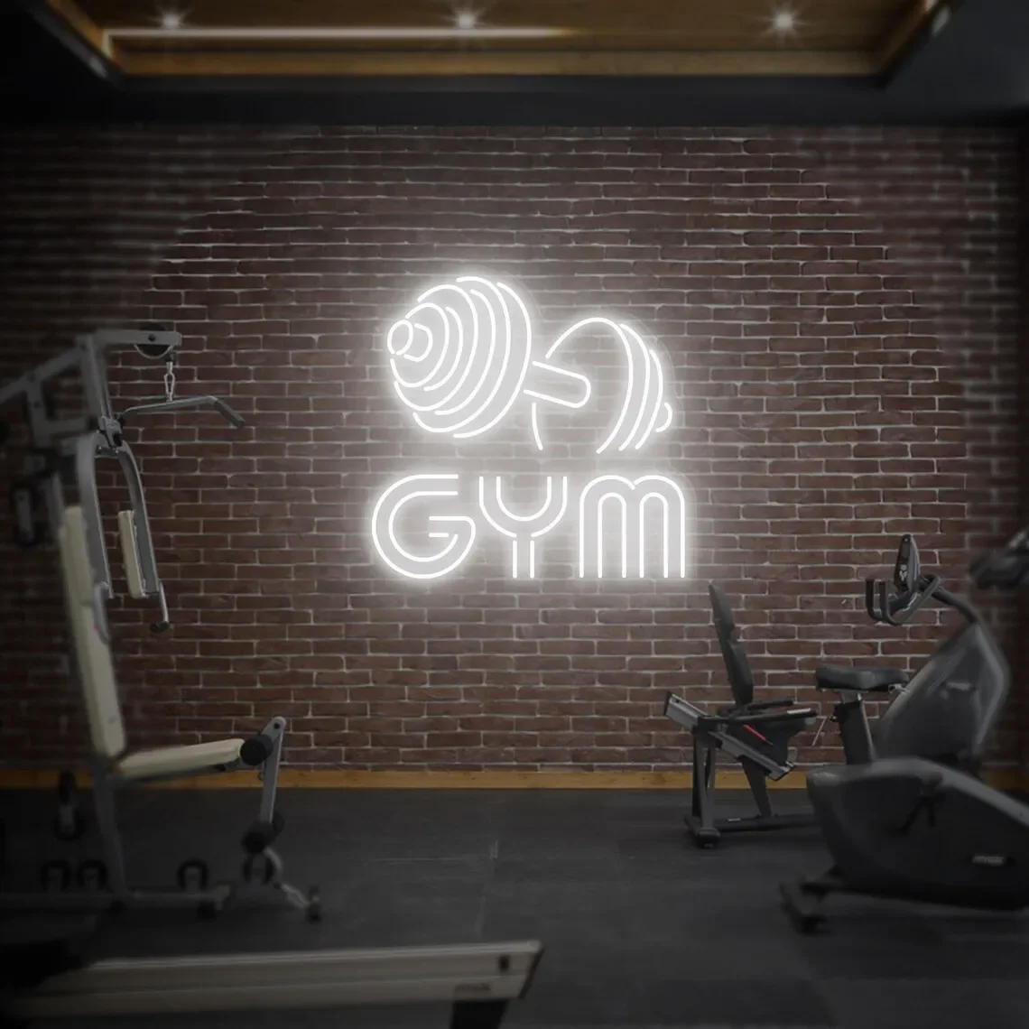 Description Picture 6 of itemDumbbell Neon Sign, Gym Wall Hanging, Neon Barbell Neon Light Sign For Sports Room, Decor Club, Party Bar, customized neon, gym