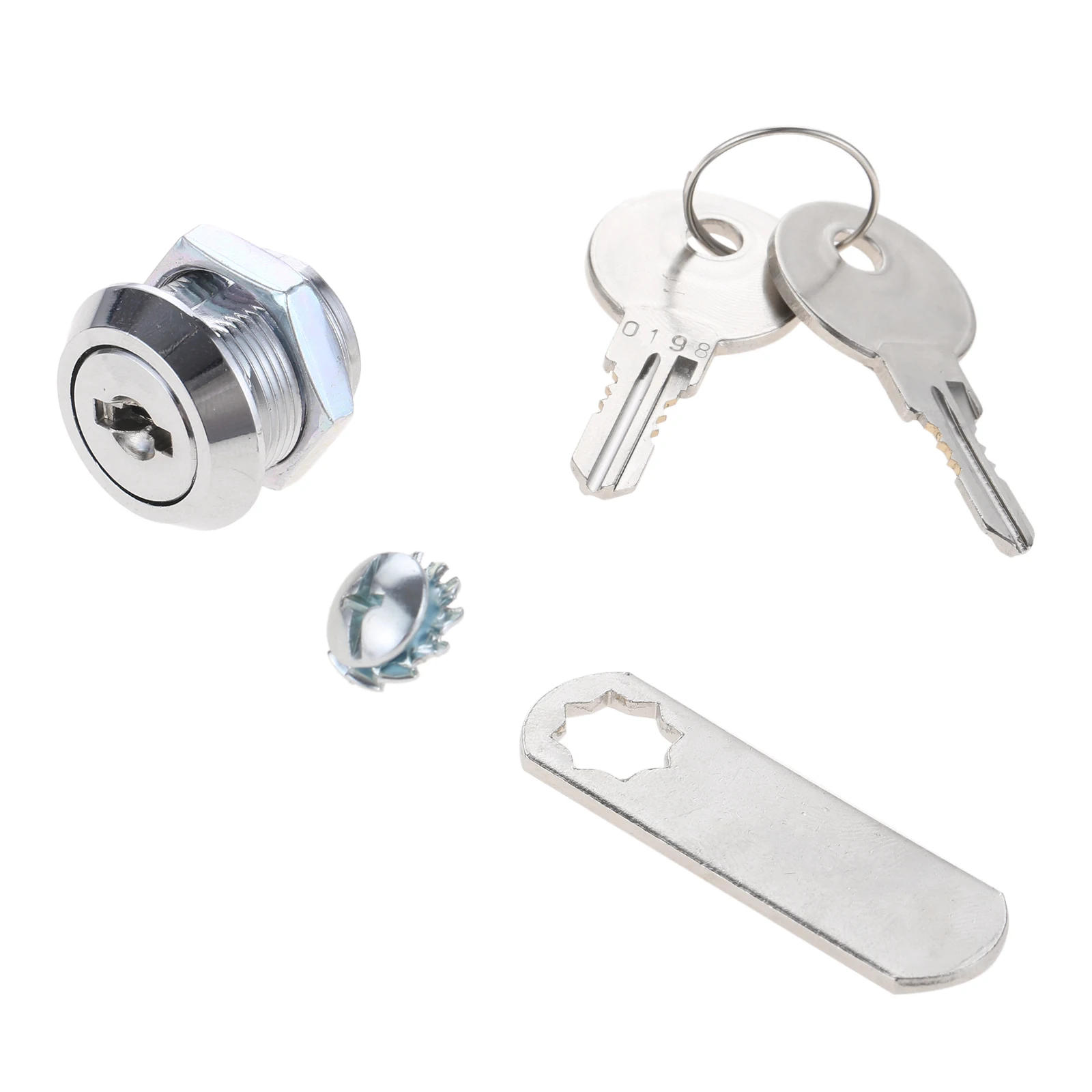 Description Picture 6 of item5kits Mutual Open Cam Locks+ 10 alike Keys 5/8 inch Cylinder Zinc Alloy 90 Degree Rotation 48mm Block Secure Drawer RV Locker