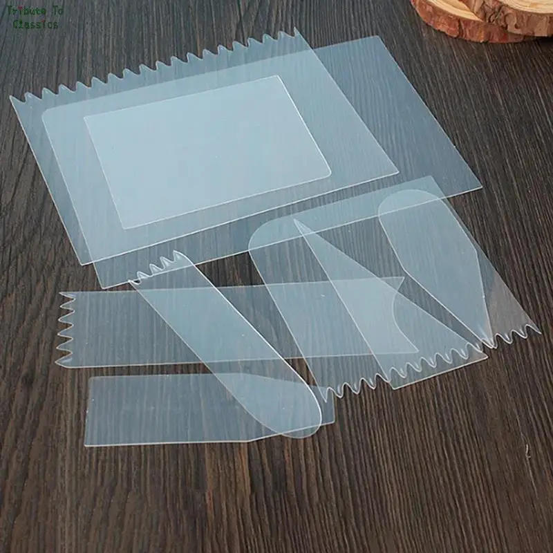 Description Picture 4 of item9Pcs/set Cake Scraper Fondant Mousse Cream Spatula Edge Smoother Cupcake Cake Cutter Pastry Mold Baking Decorating Tools