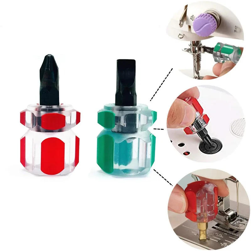 Description Picture 3 of item1PC Sewing Machine Screwdriver Kit Mini Short Screwdriver Portable Radish Head Needle Plate Screwdriver Repair Sewing Tools